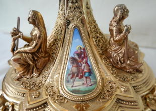 Ornate French Antique Gothic Silver Monstrance